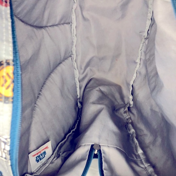 STAR WARS Hanna Anderson gray back pack. R2D2 Yoda, C-3PO, Darth Vader graphics - Picture 15 of 16